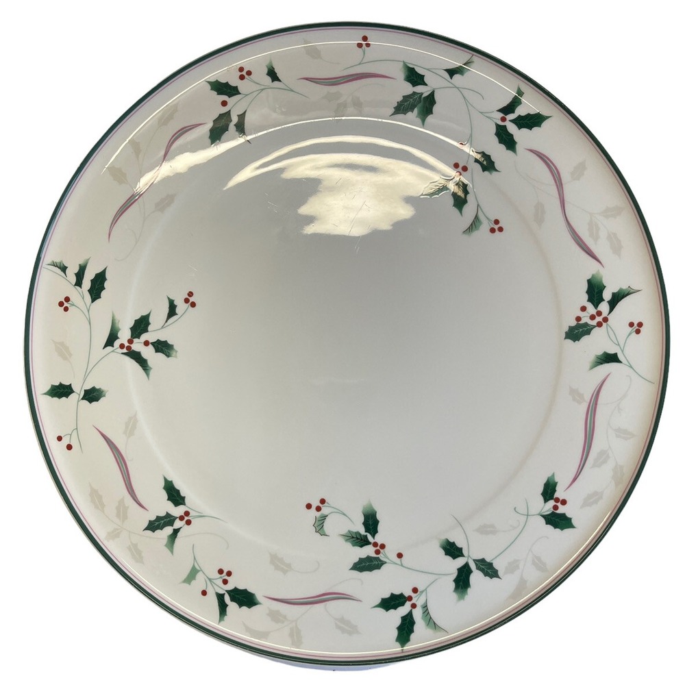 Christopher Stuart Bone China Christmas 13" Cake Cookie Plate Platter Tray